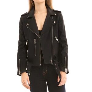 Bagatelle NYC Genuine Black Leather Biker Moto Jacket - Women’s Size Medium